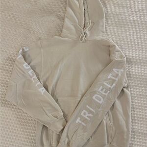 Tri Delta Beige Hoodie - size M